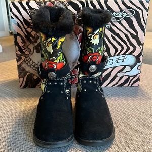 Ed Hardy fur boots